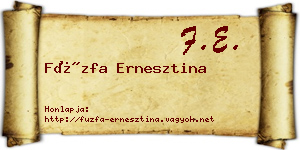 Füzfa Ernesztina névjegykártya